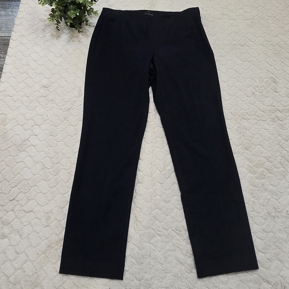 Talbots Curvy Navy Blue Flat-Front Straight Leg Office Dress Pants, Size 6 - Picture 1 of 8